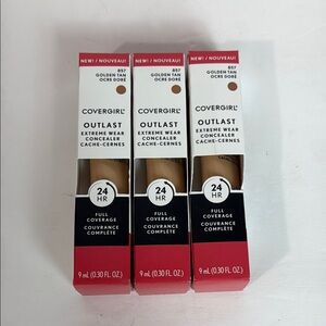Set of 3 Covergirl SEALED Outlast Extreme Wear Concealer -‎ Golden Tan